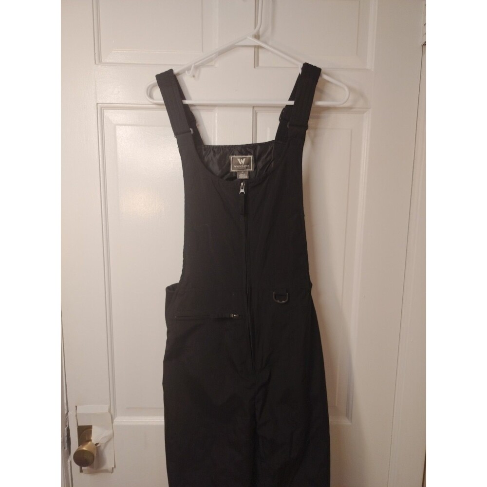 White Sierra Black Ski Bib Pants Insulated Snow Overalls Size M